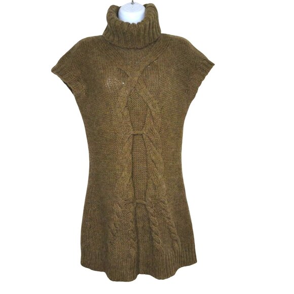 I.A. Studio Womens Cable Knit Turtleneck Sweater Dress M Acrylic Wool Italy - Picture 1 of 14